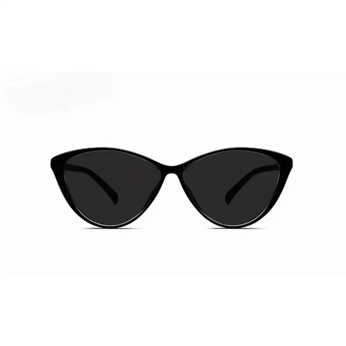 Women’s Black full-rim cat-eye sunglasses, straight-on product view