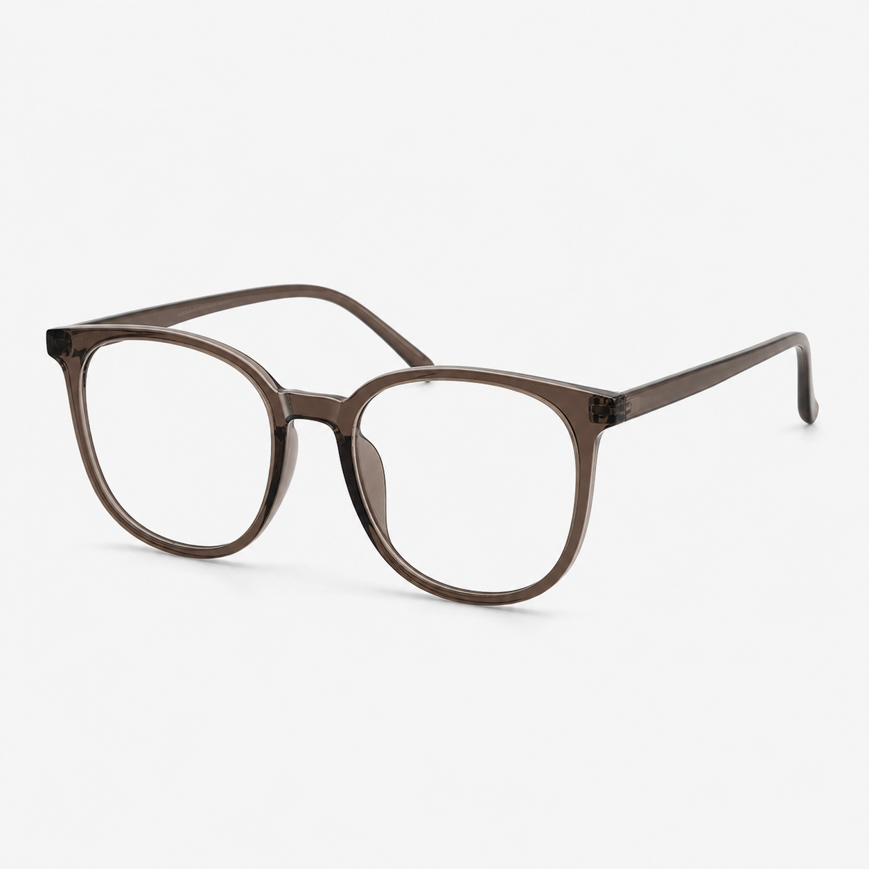 Amber Brown eyeglass frame, 45-degree product view