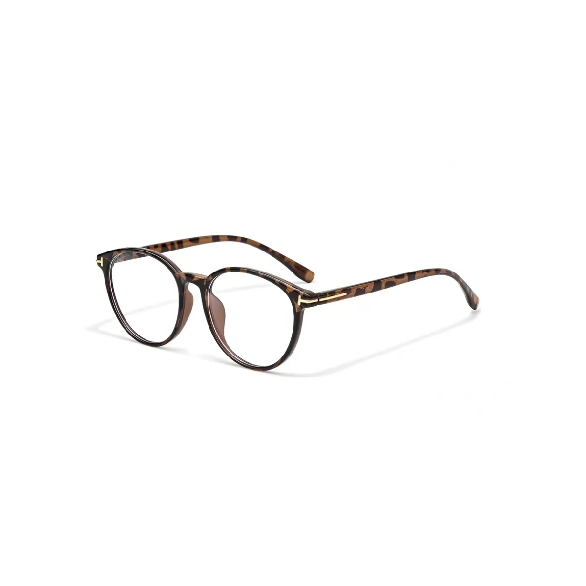 Tortoise Shell eyeglass frame, 45-degree product view