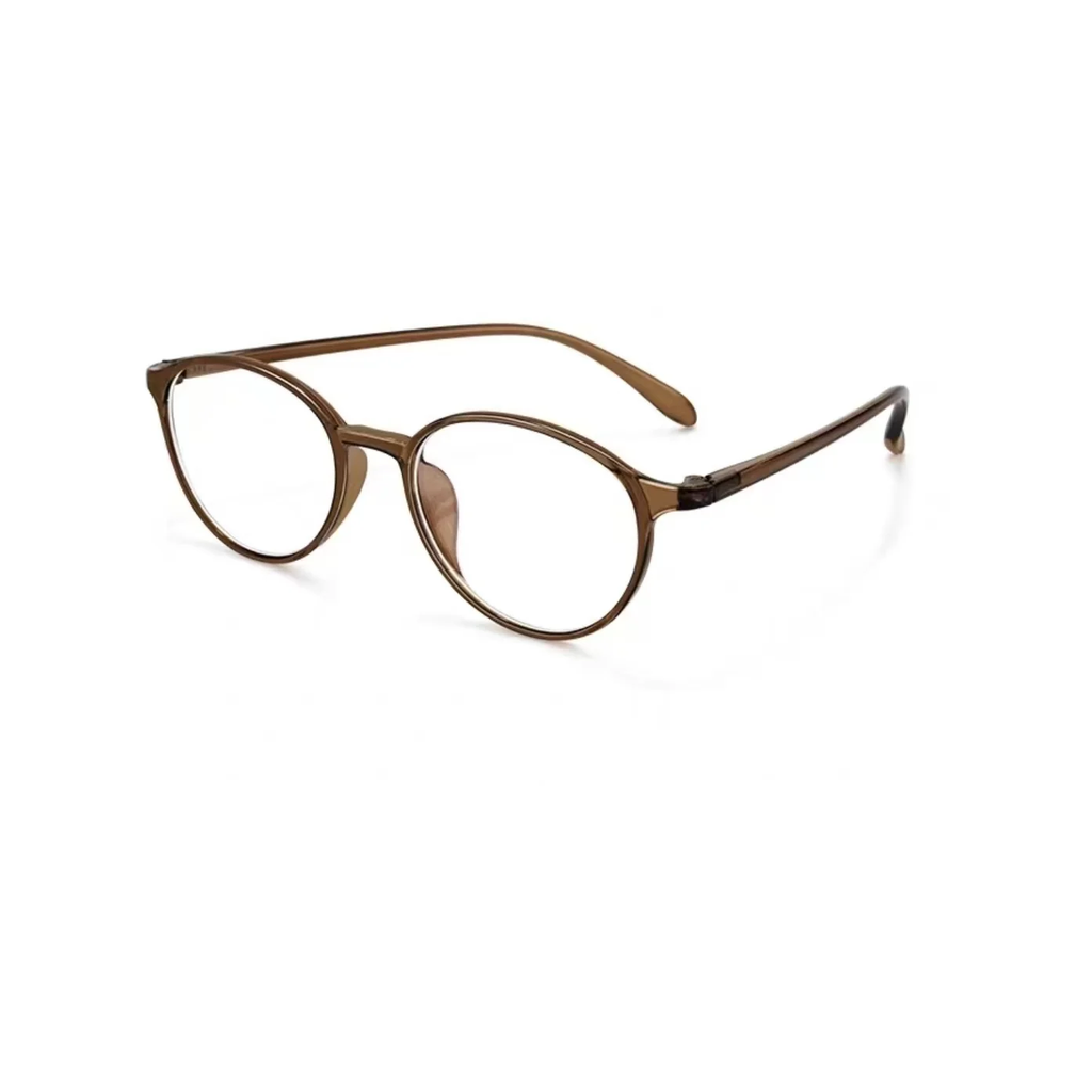 Cool Tea Brown eyeglass frame, 45-degree product view
