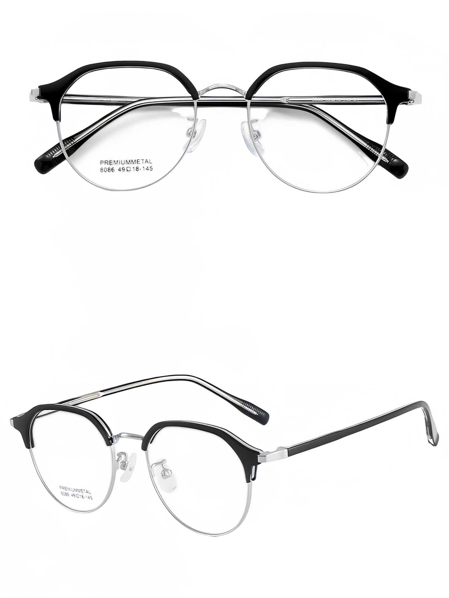 Casual Versatile Vintage Semi-Rimmed Eyeglasses