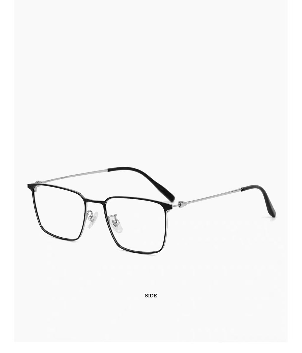 Men’s Business Ultra-Light Titanium Thin Black Anti-Blue Light Prescription Glasses