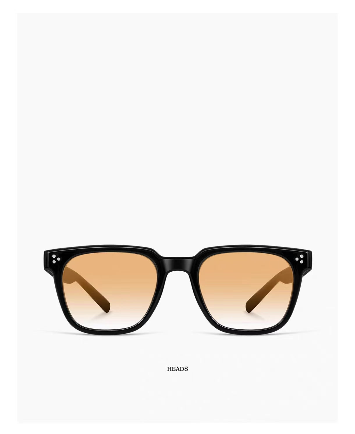 Unisex’s Amber Brown full-rim square sunglasses, front view
