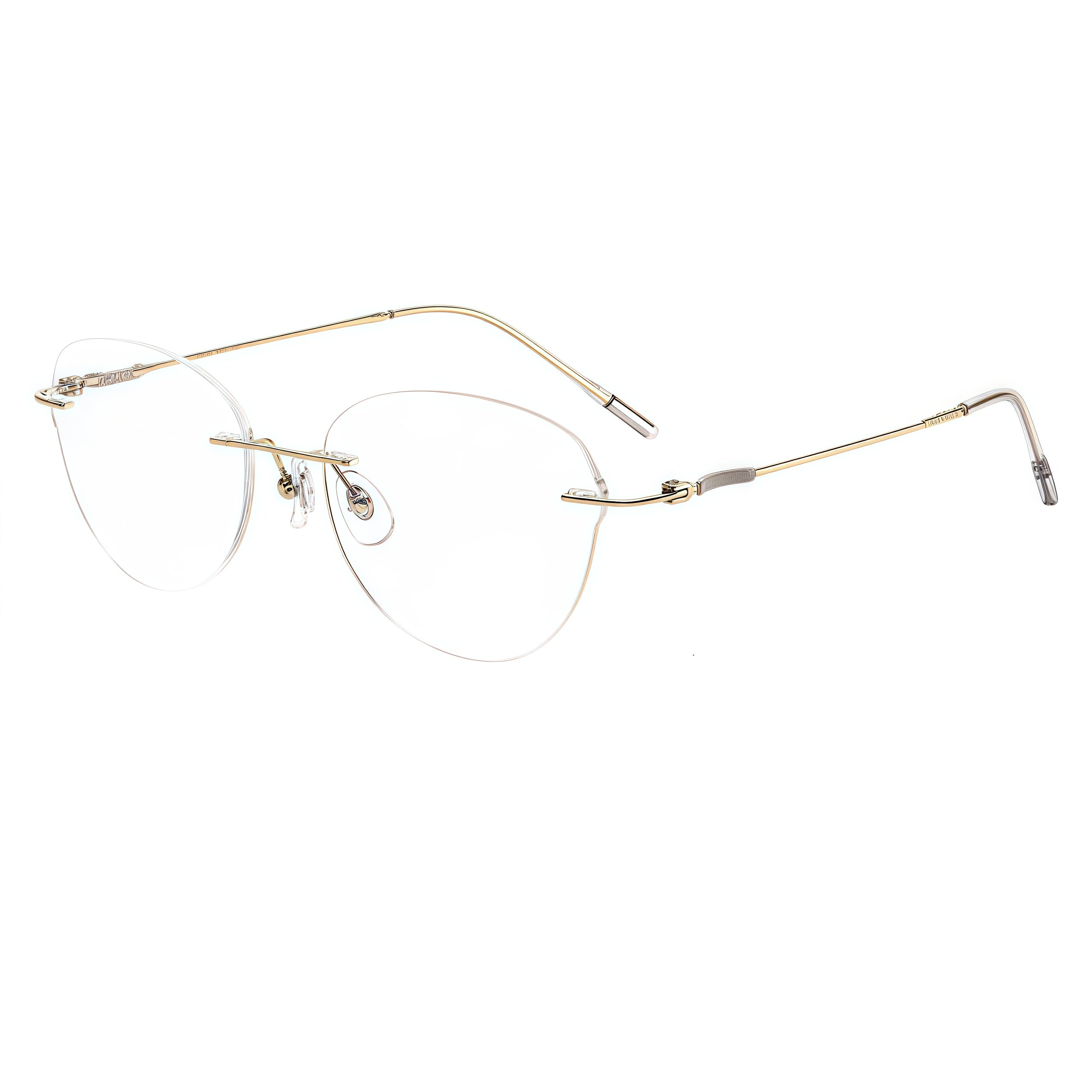 Chic Minimalist Sophisticated Rimless Eyeglasses