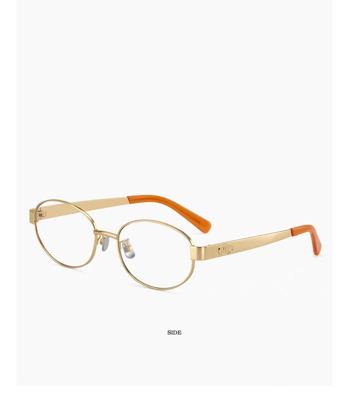 Women’s Geek Chic Silver Titanium Oval Prescription Ready Glasses