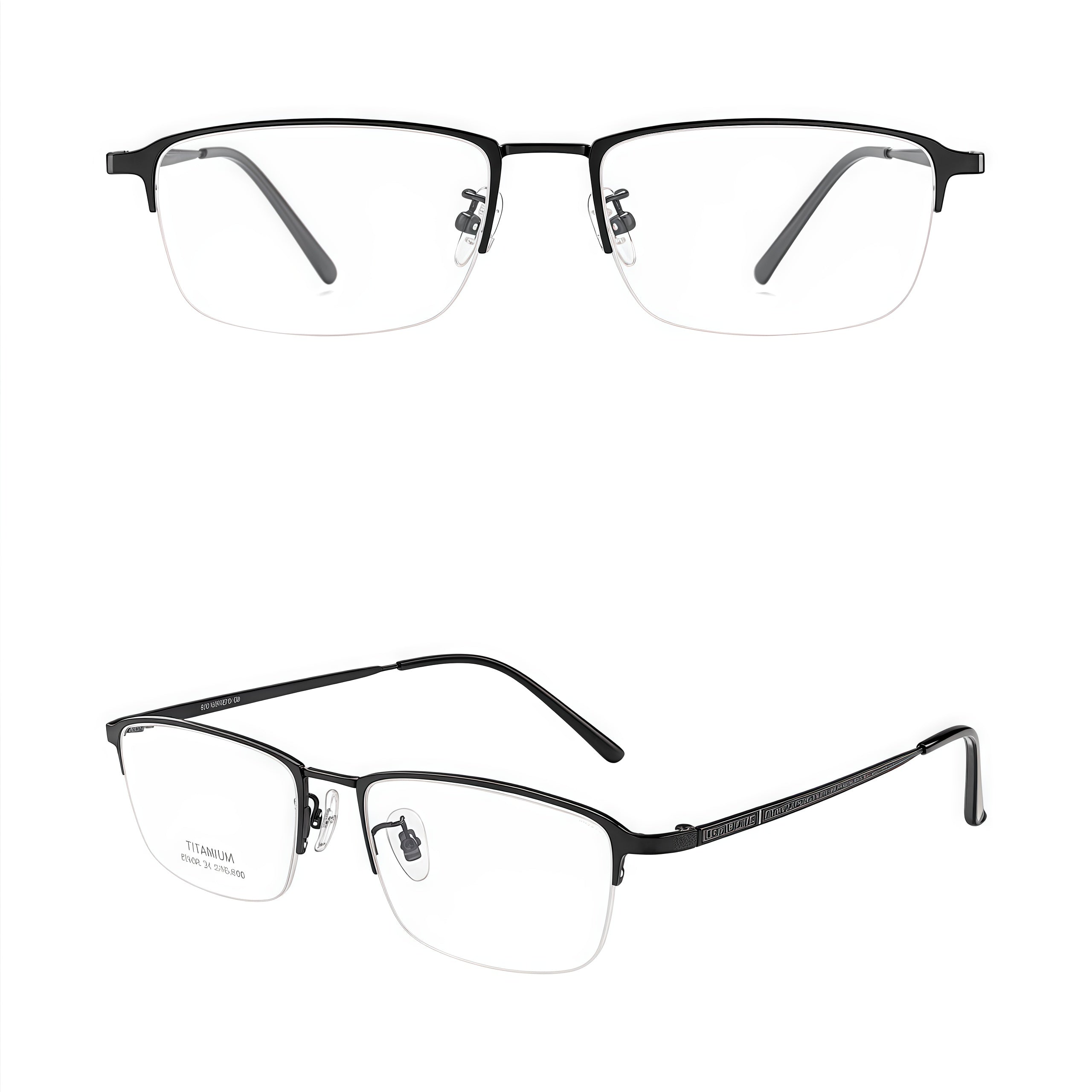Modern Professional Semi-Rimmed Eyeglasses