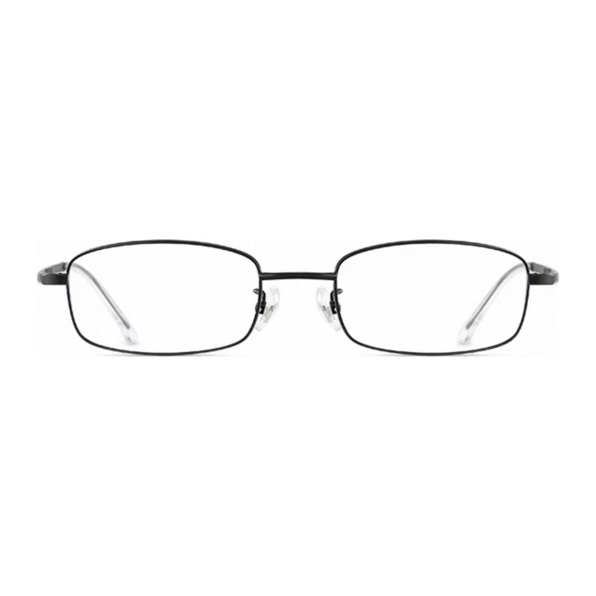 Black ultra-light alloy rectangular full-rim frame, front product view