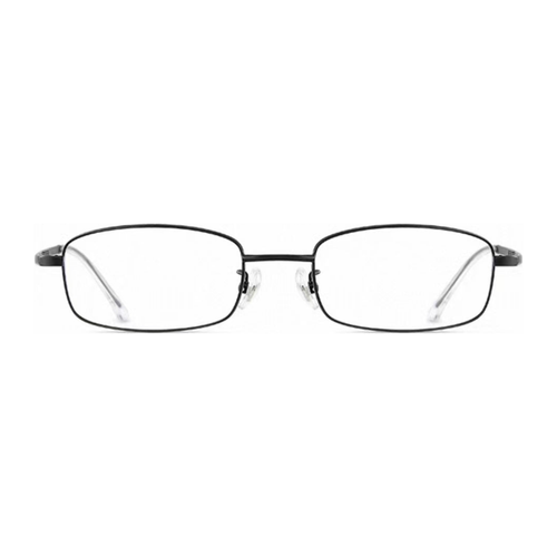 Black ultra-light alloy rectangular full-rim frame, front product view