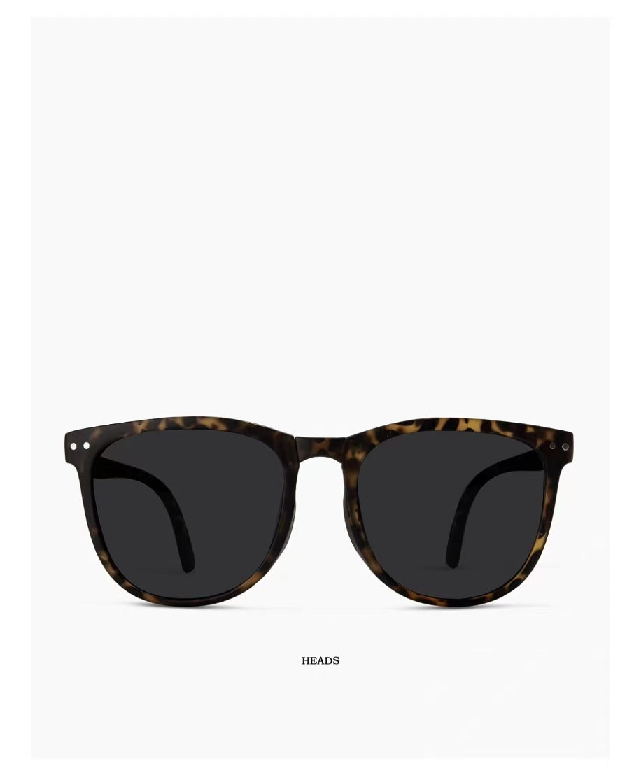 Tortoise Shell unisex tr90 soft-square sunglasses, product views