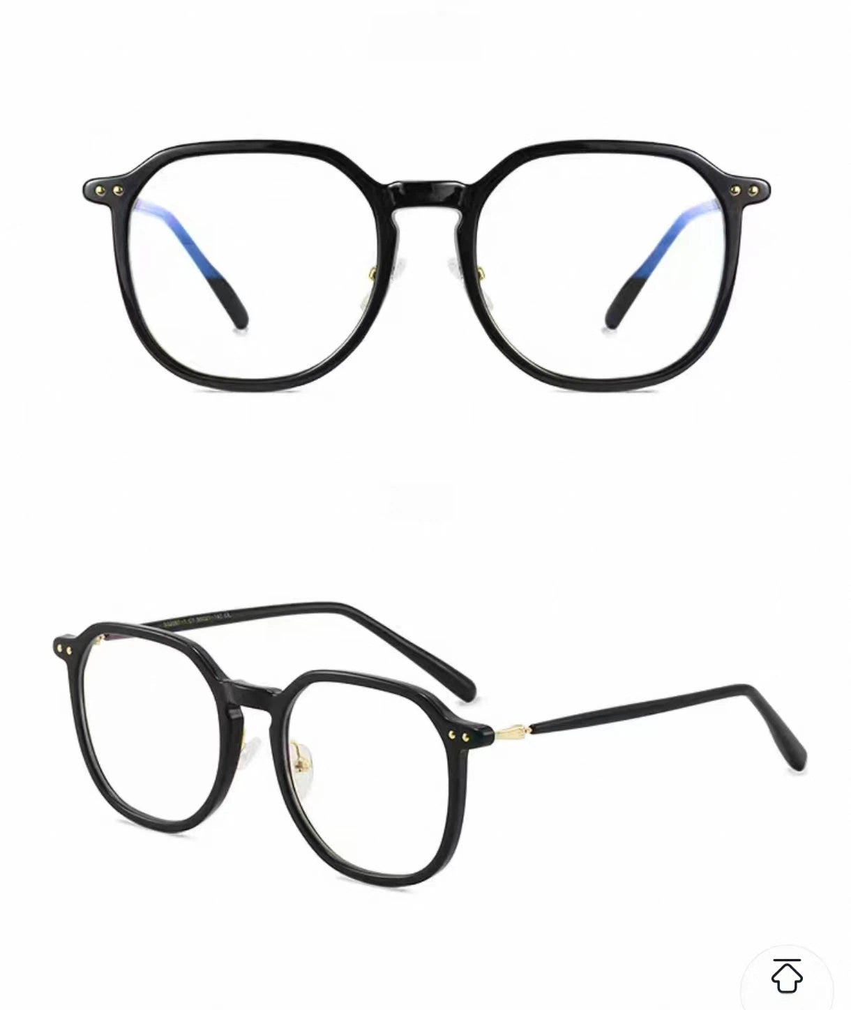 Unisex Retro Round Prescription Ready Glasses