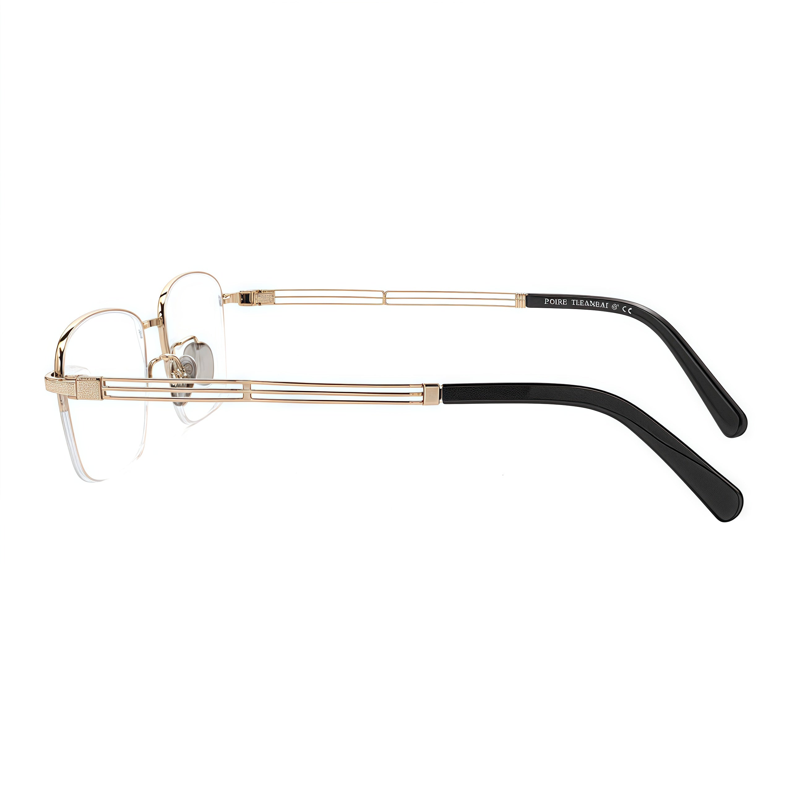 Sleek Professional Semi-Rimmed Eyeglasses