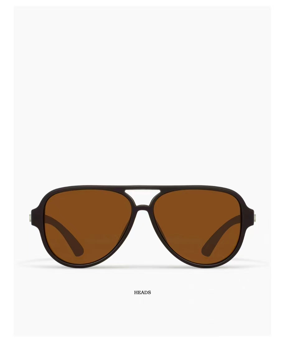 Dark Tortoise men's tr90 aviator sunglasses, product views