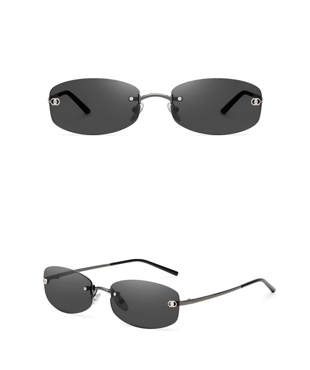 Y2K Vintage Women’s Baddie Rimless Sunglasses