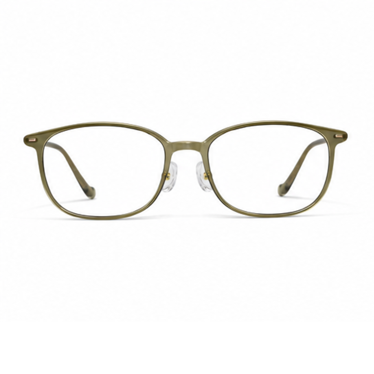 Cool Tea Brown women's small-fit TR90 square full-rim glasses, front product view