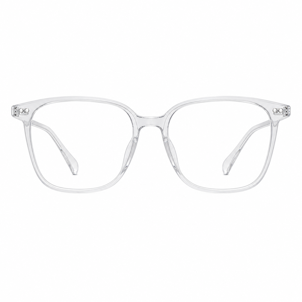 Crystal Clear eyeglass frame, front product view