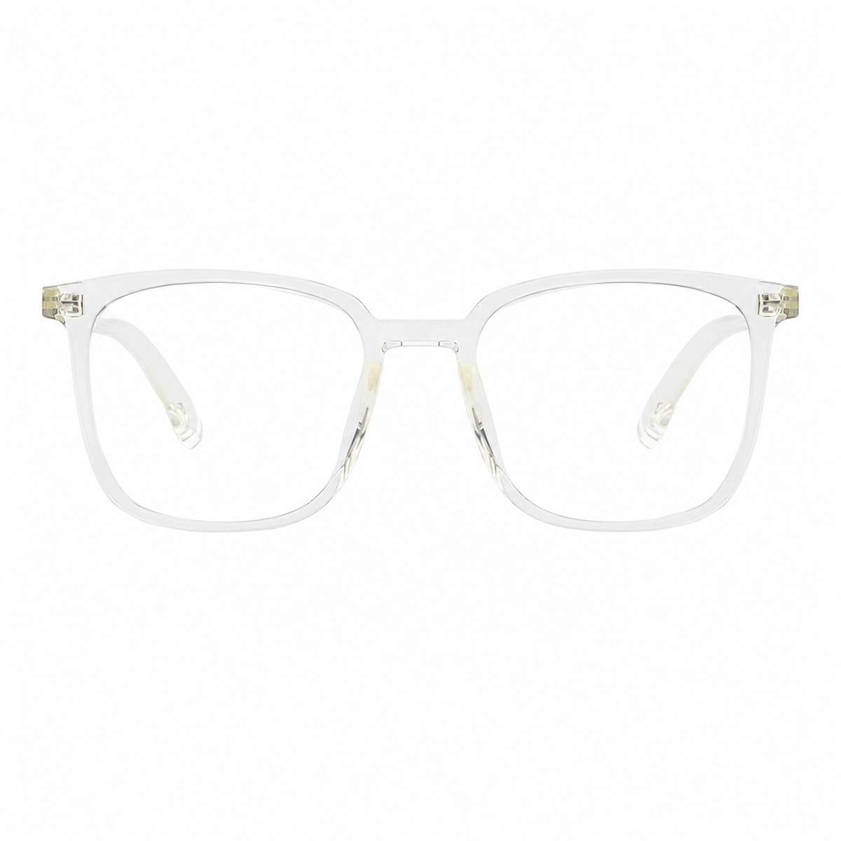 Crystal Clear TR90 ultra-light softly squared full-rim glasses, front product view
