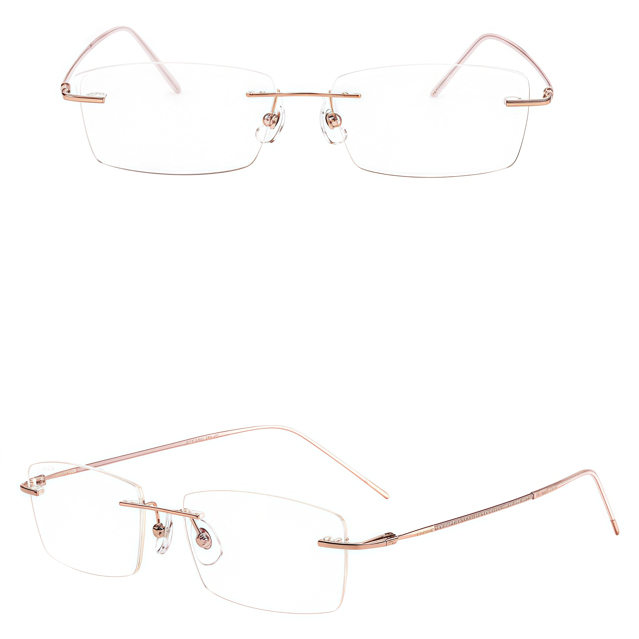 Retro Vintage Rimless Eyeglasses