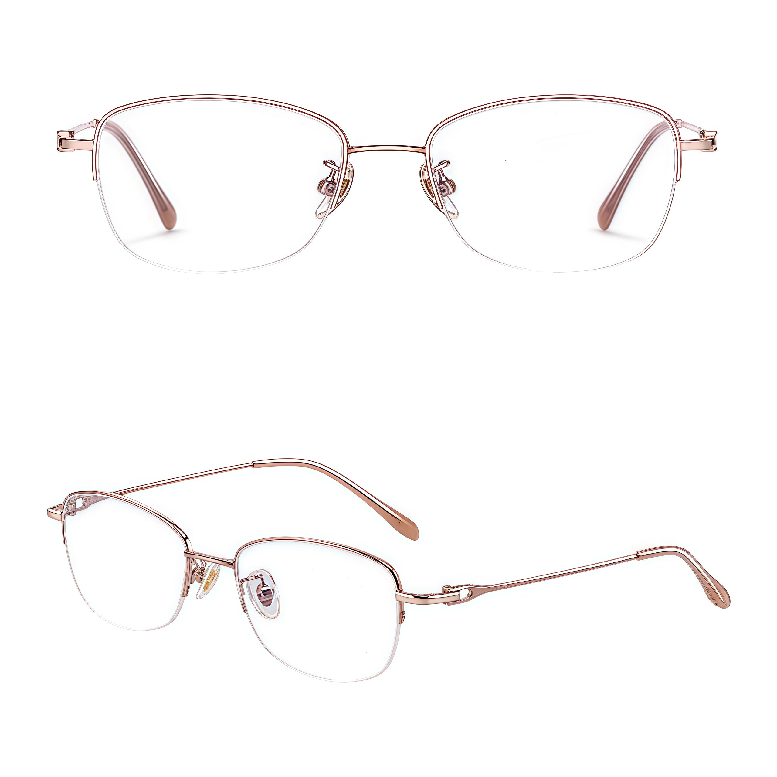 Sophisticated Chic Semi-Rimmed Eyeglasses