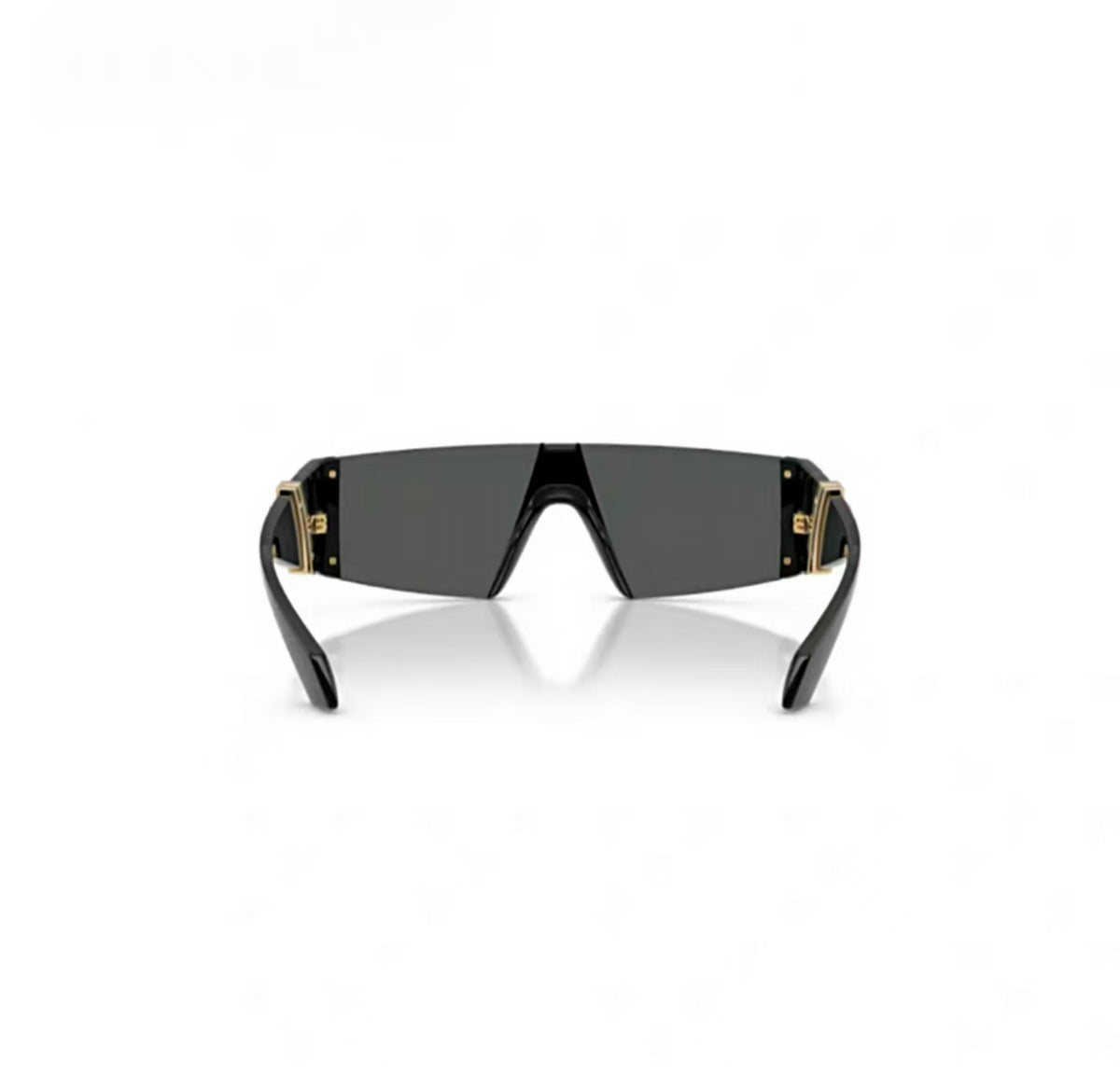 Black rear product view of Versace 0VE4516 Rimless Shield Trendy Casual Sunglasses