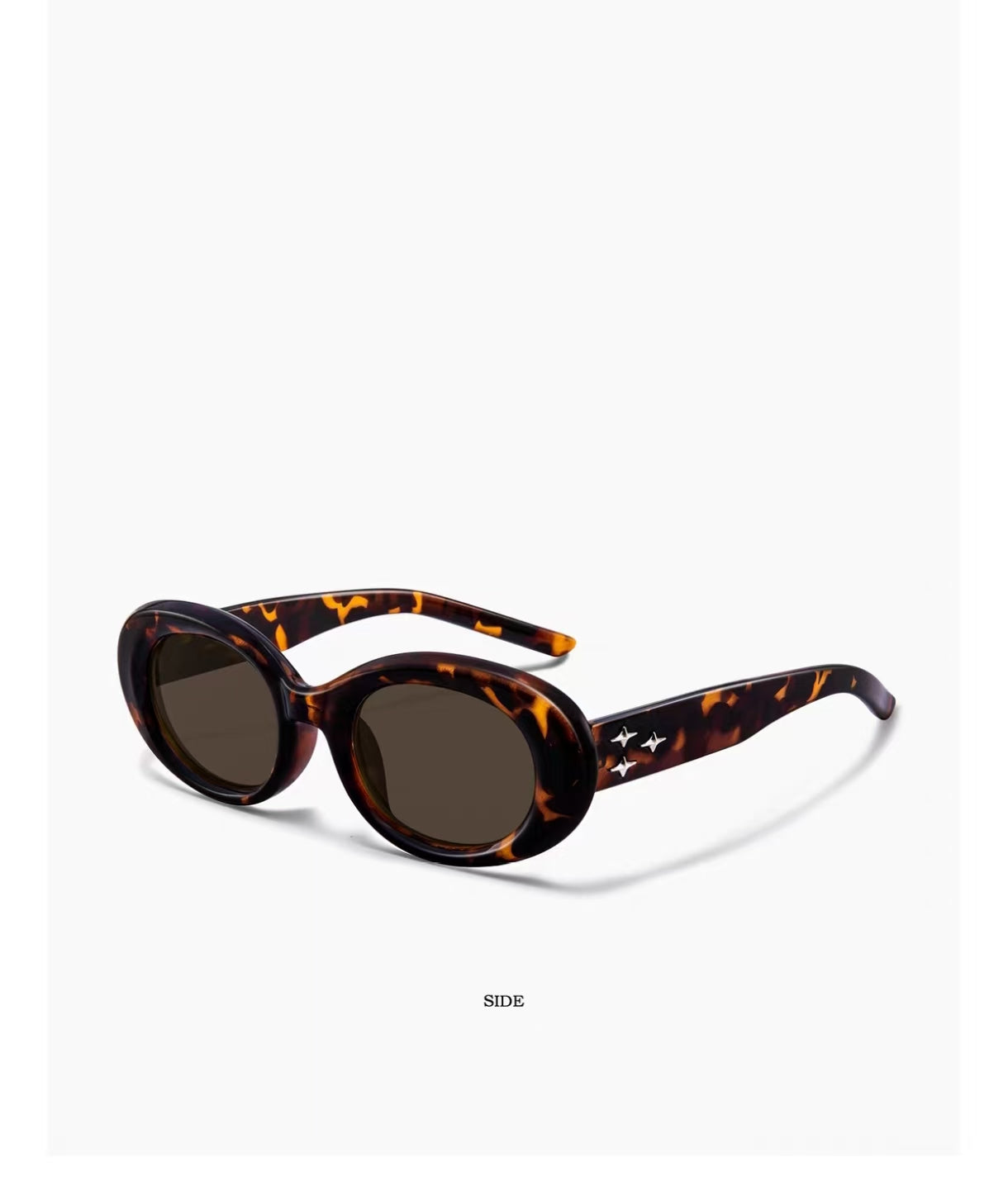 Vintage Women’s Tortoise Shell Oval UV400 Sunglasses