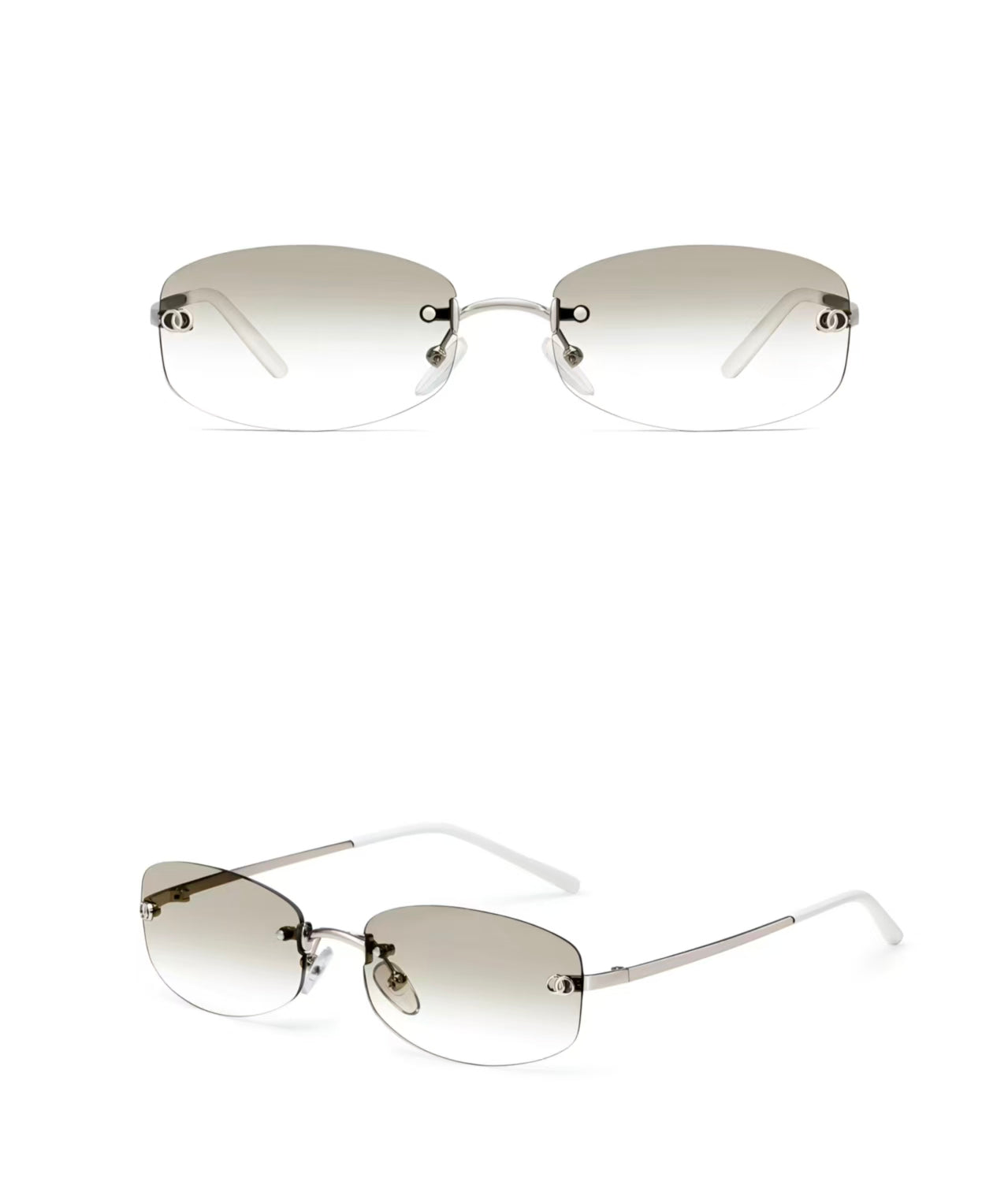 Y2K Vintage Women’s Baddie Rimless Sunglasses