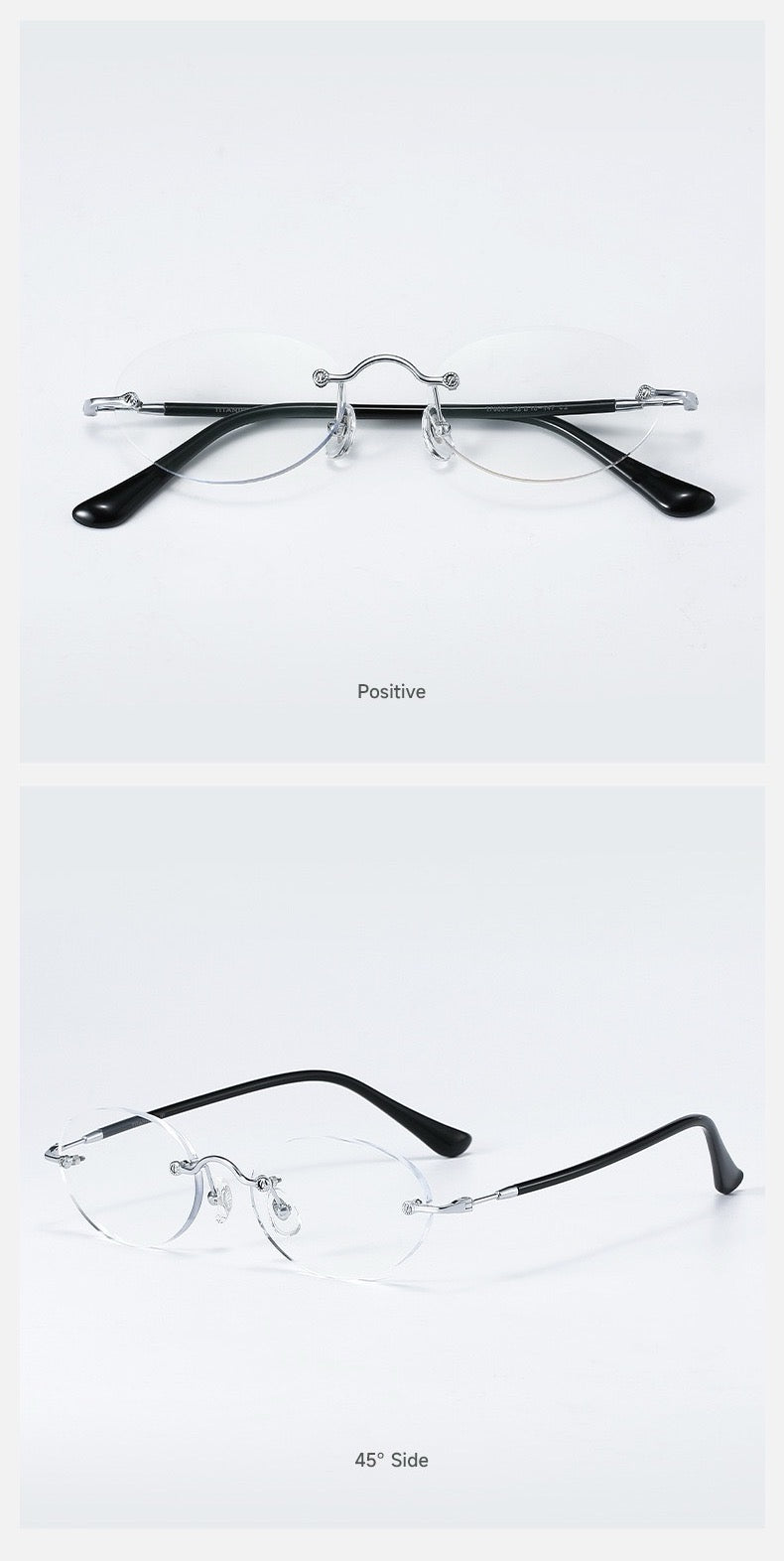 Intellectual Sophisticated Elegant Rimless Eyeglasses