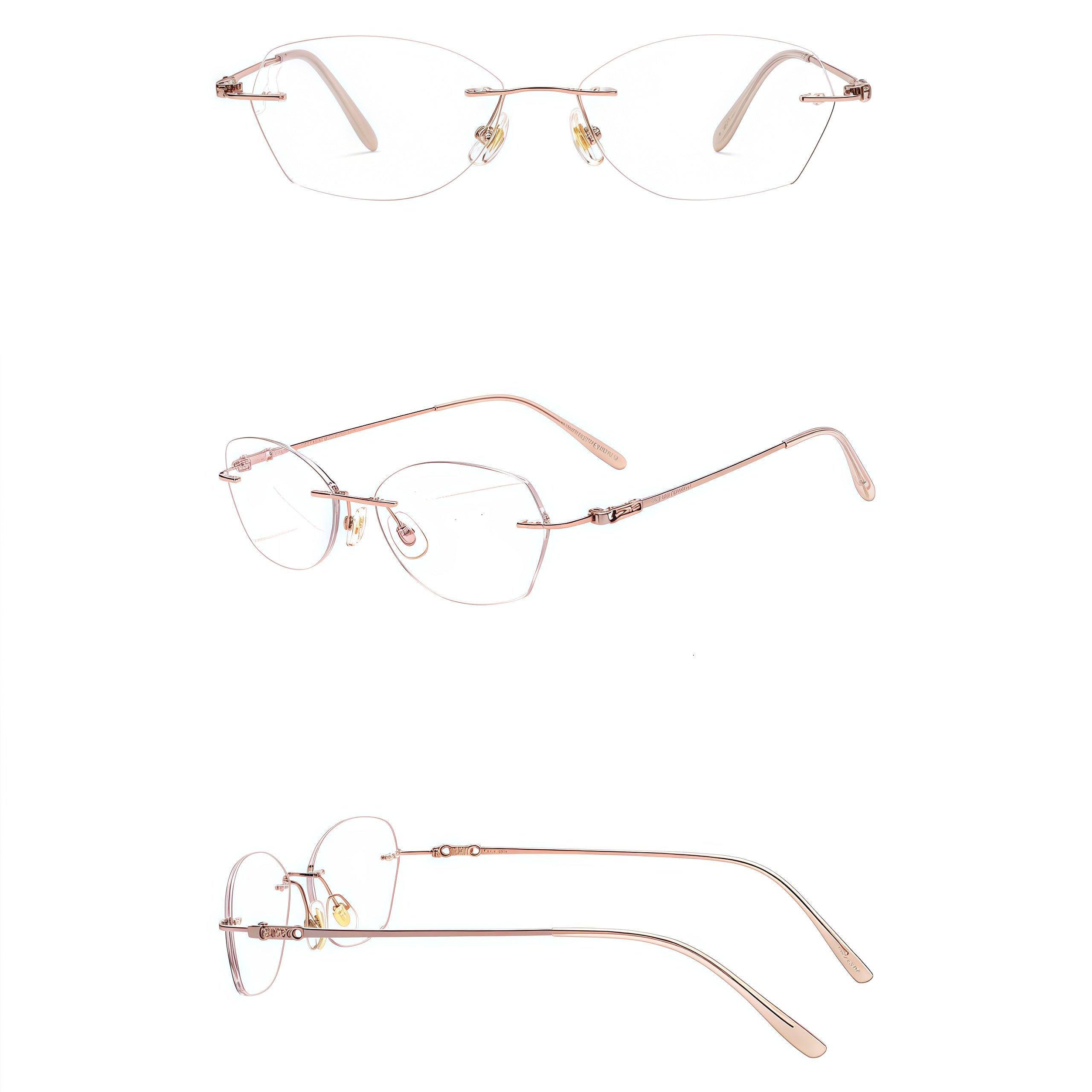 Premium Elegant Sophisticated Rimless Eyeglasses