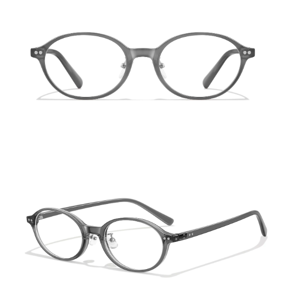 Women’s Geek Chic Ultra-Light Small Oval Glasses with Nose Pads