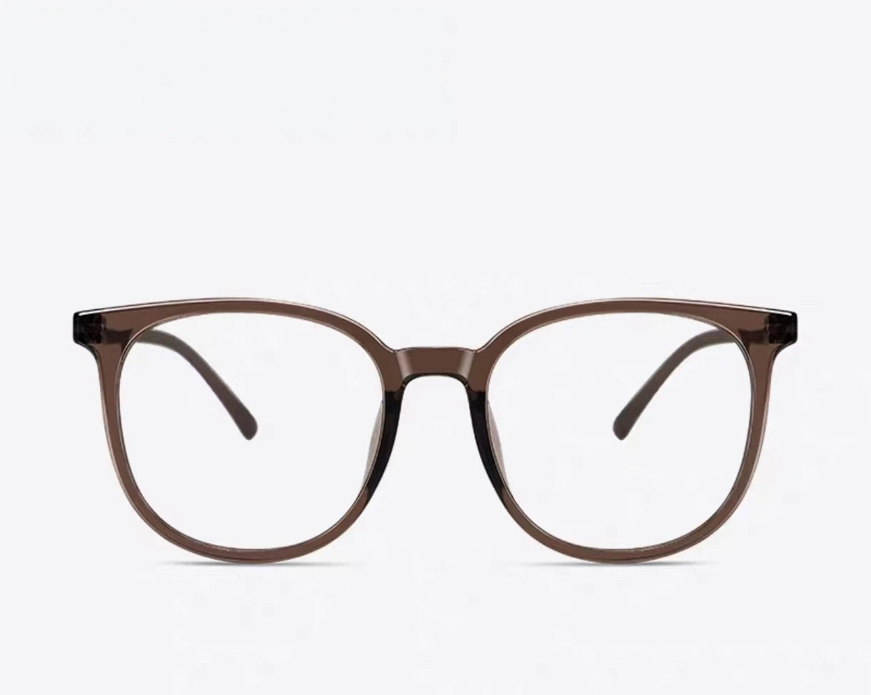 Women’s Chic Tea Brown Oversized Ultra-Light Blue Light Glasses