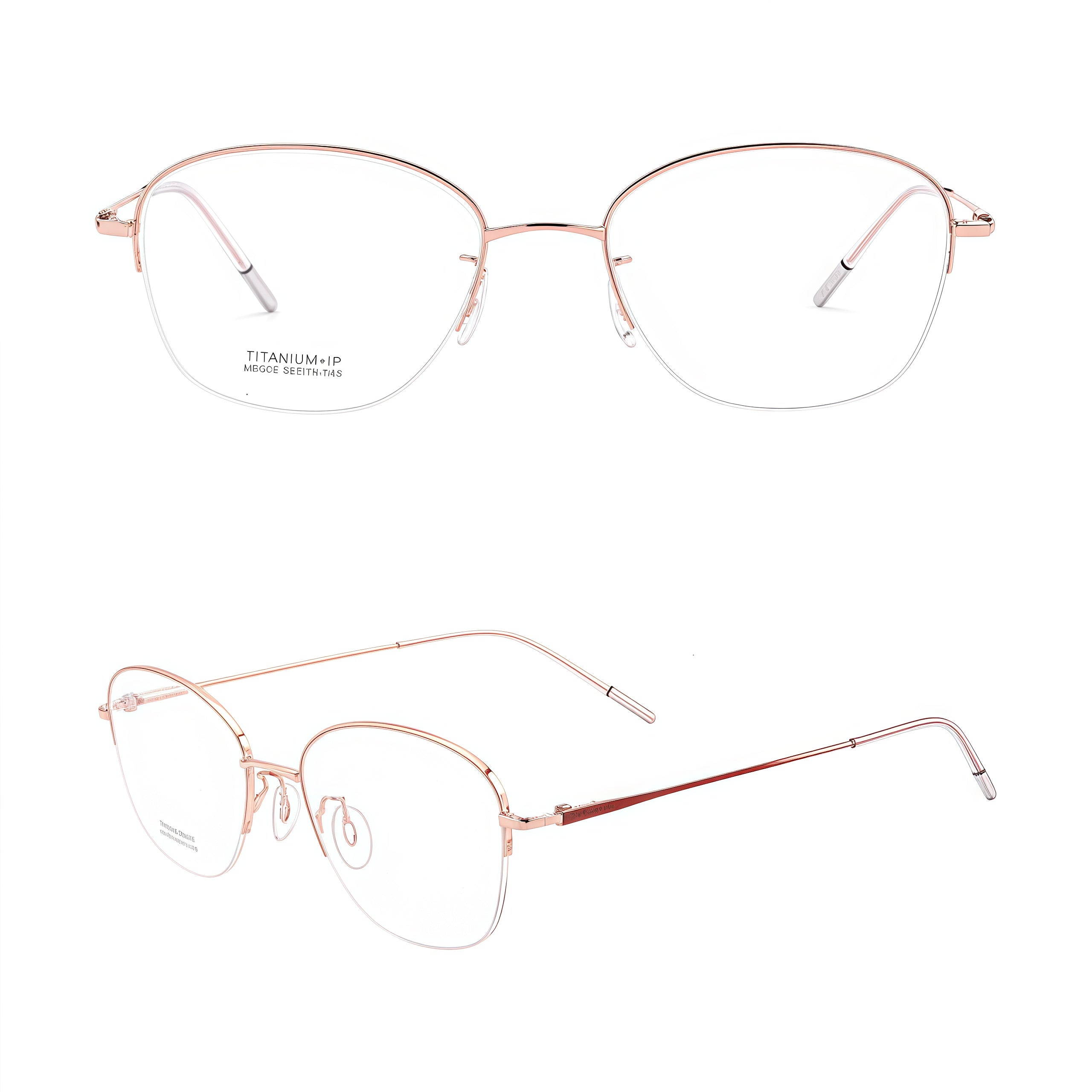 Premium Minimalist Semi-Rimmed Eyeglasses