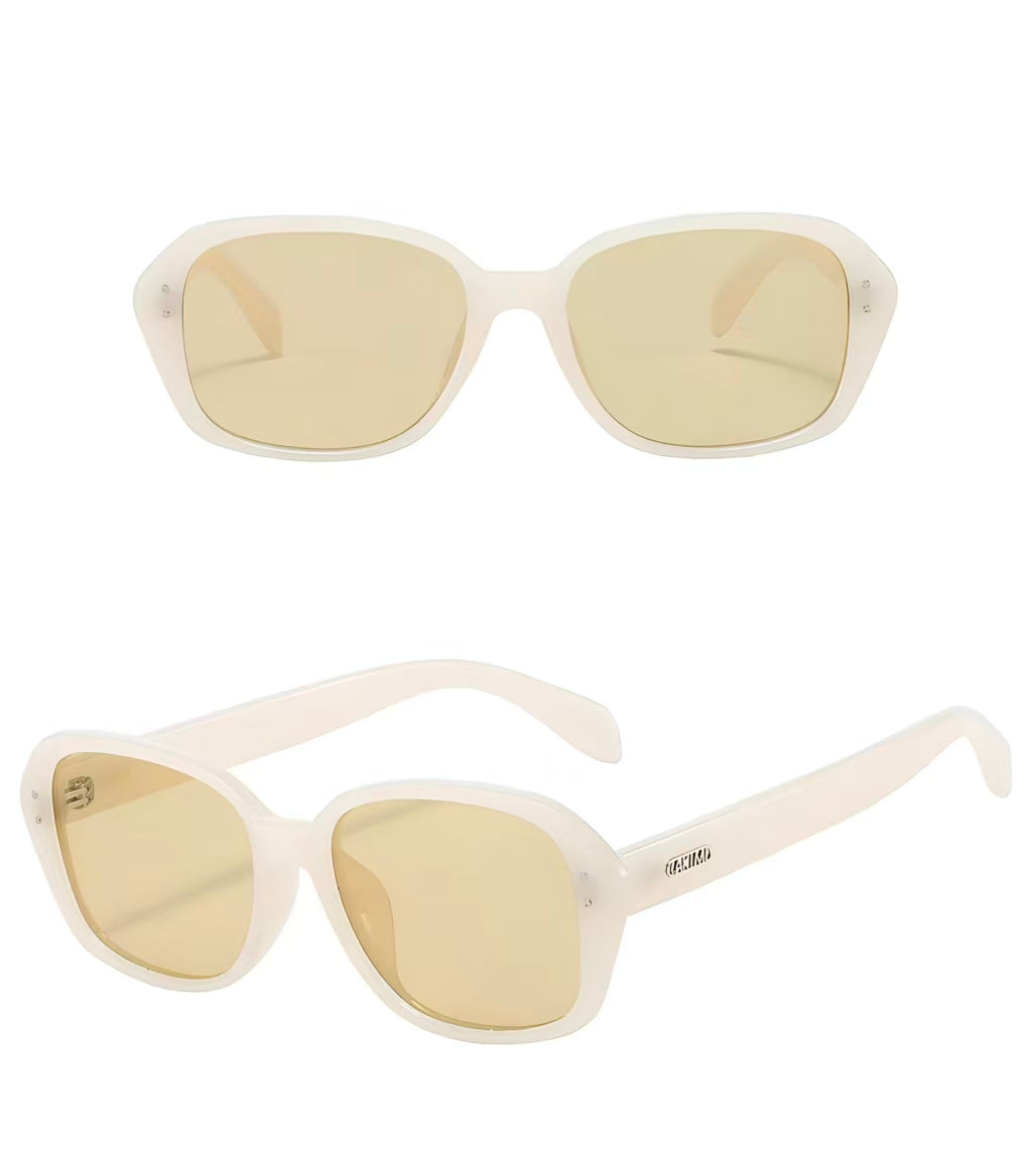 Women’s Ivory full-rim square sunglasses, front and three-quarter views