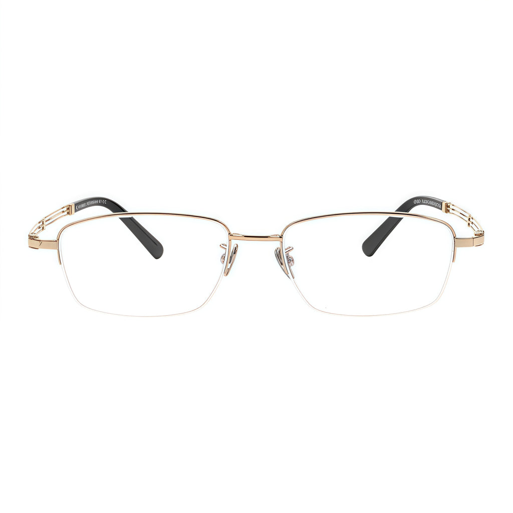 Sleek Professional Semi-Rimmed Eyeglasses