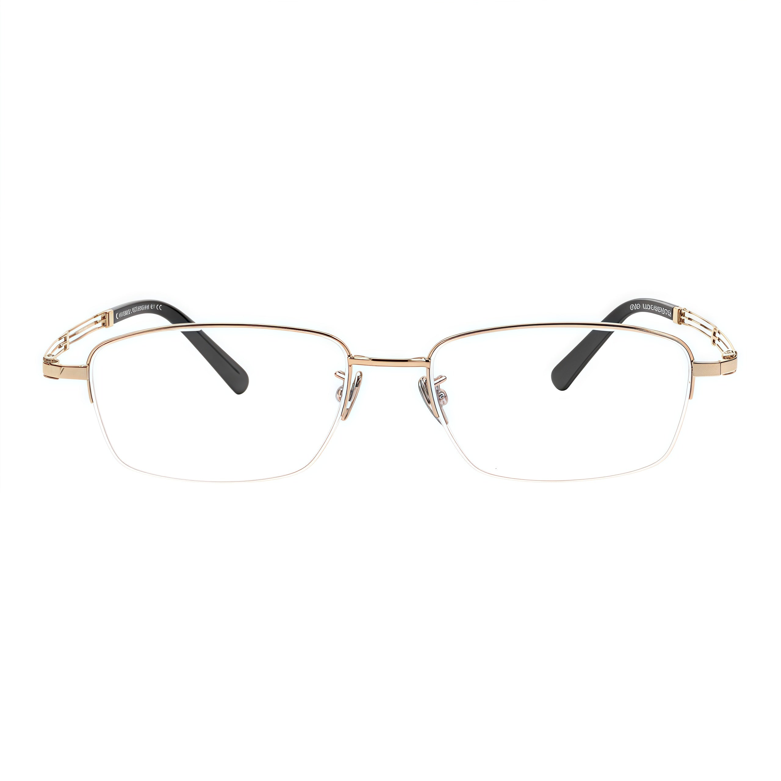 Sleek Professional Semi-Rimmed Eyeglasses