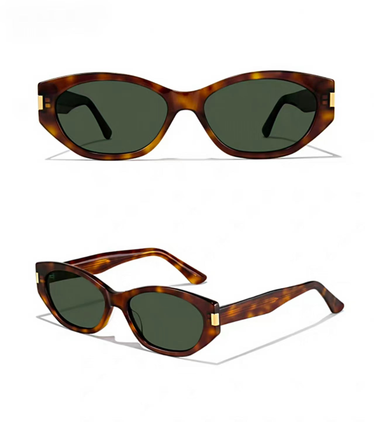 Vintage Women’s Acetate Narrow Cat Eye Sunglasses