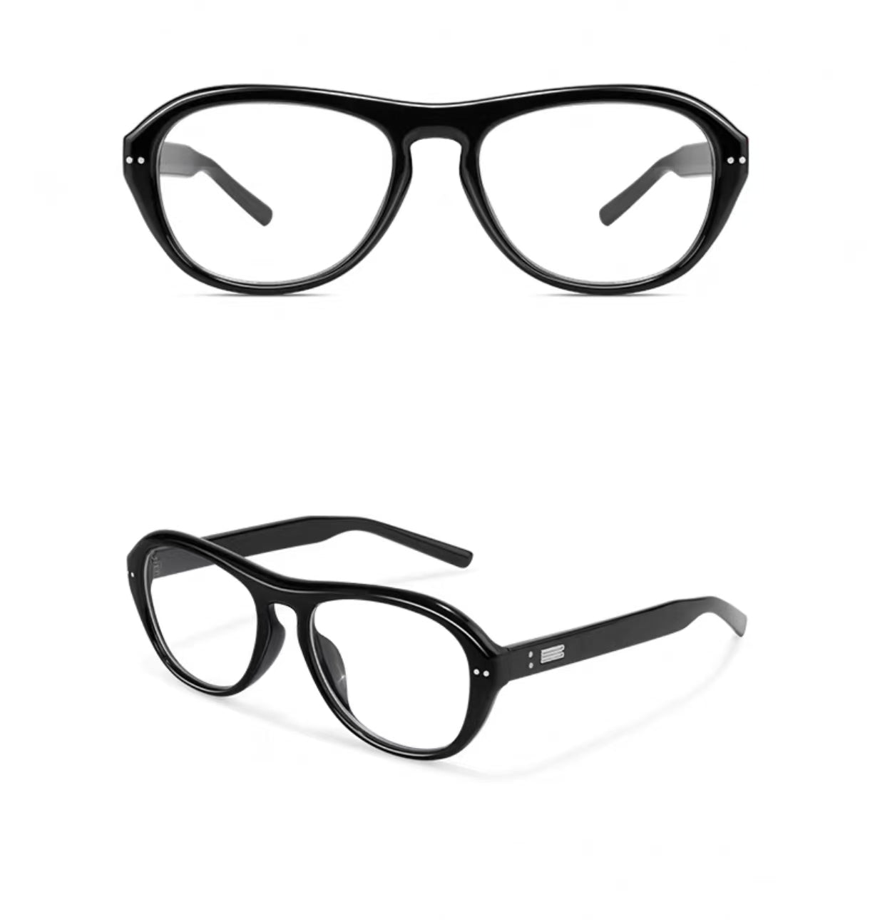 Unisex Premium Oversized Black Anti-Blue Light Prescription Glasses Frame