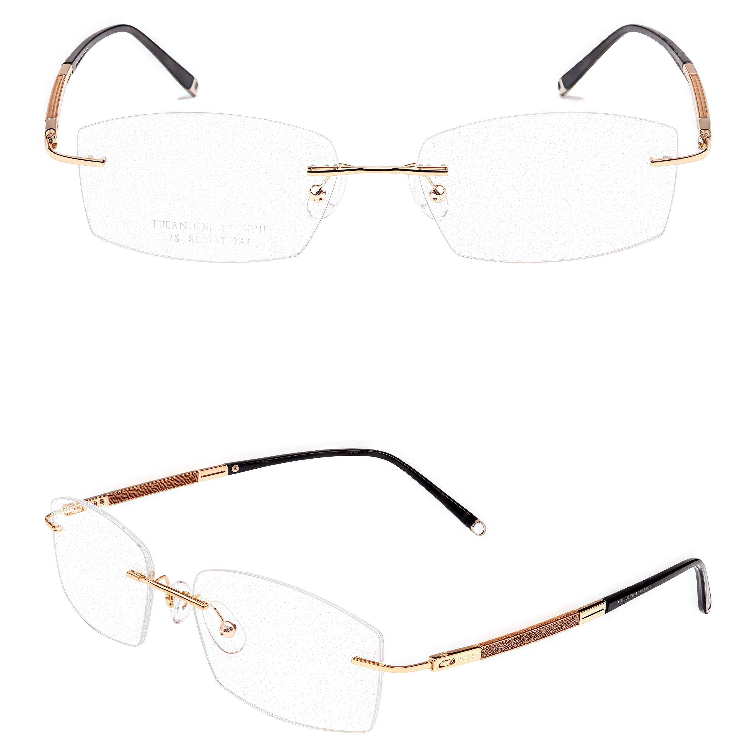 Sophisticated Professional Rimless Eyeglasses