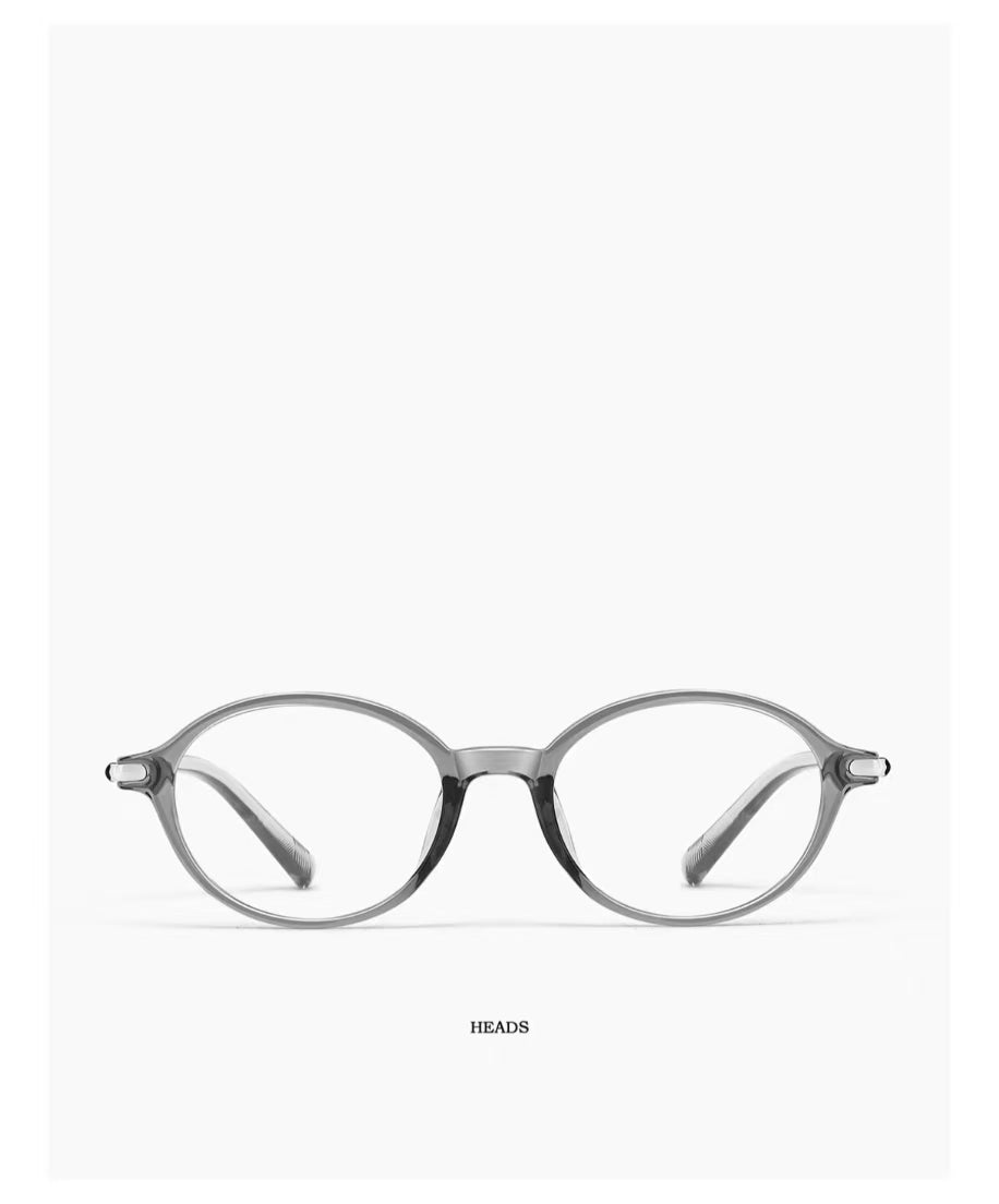 Women’s Retro Geek Chic Ultra-Light Small Oval Black Frame Glasses