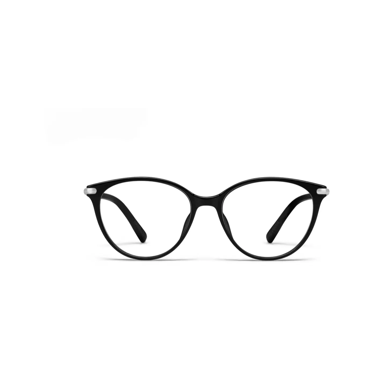 Glossy Black eyeglass frame, front product view