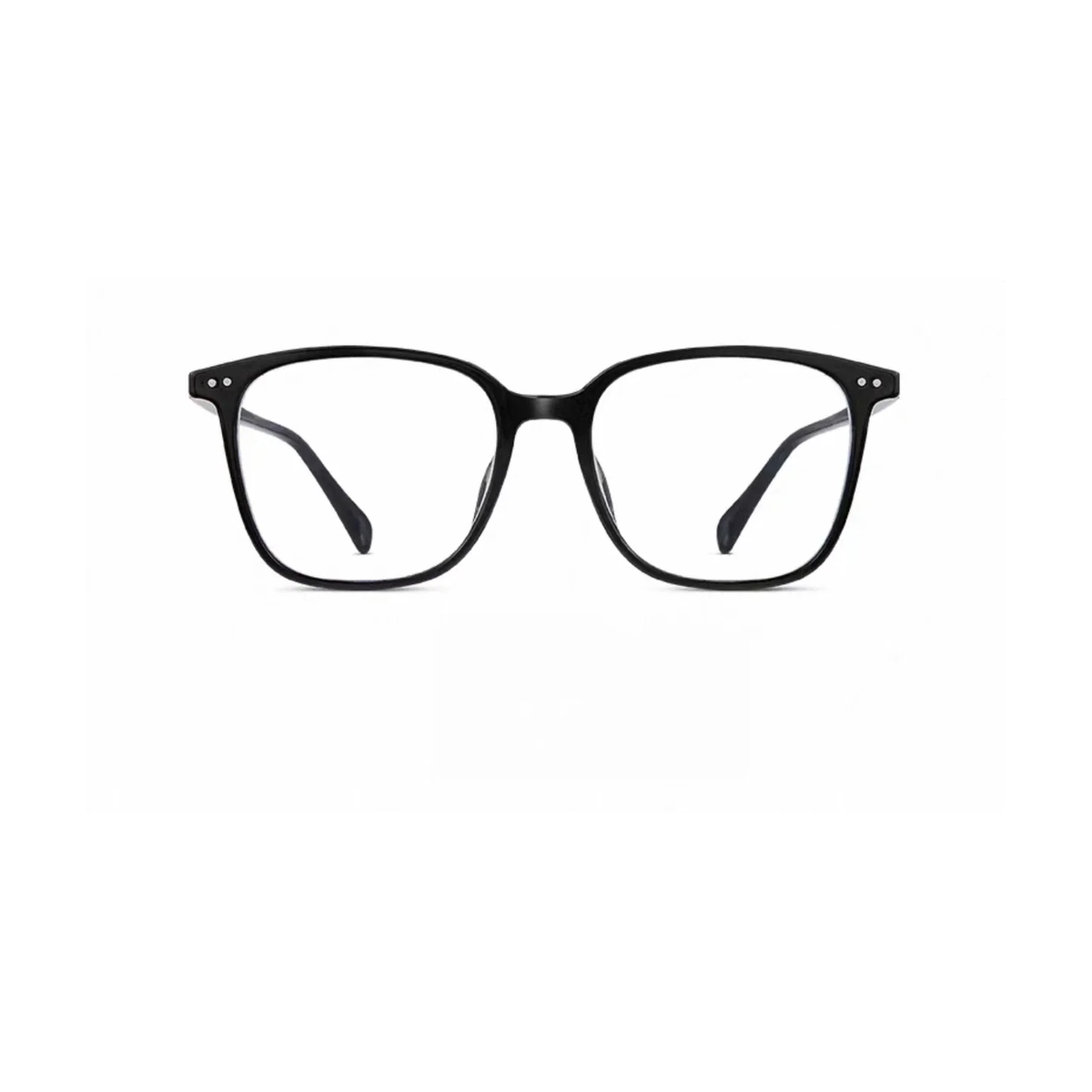 Black eyeglass frame, front product view