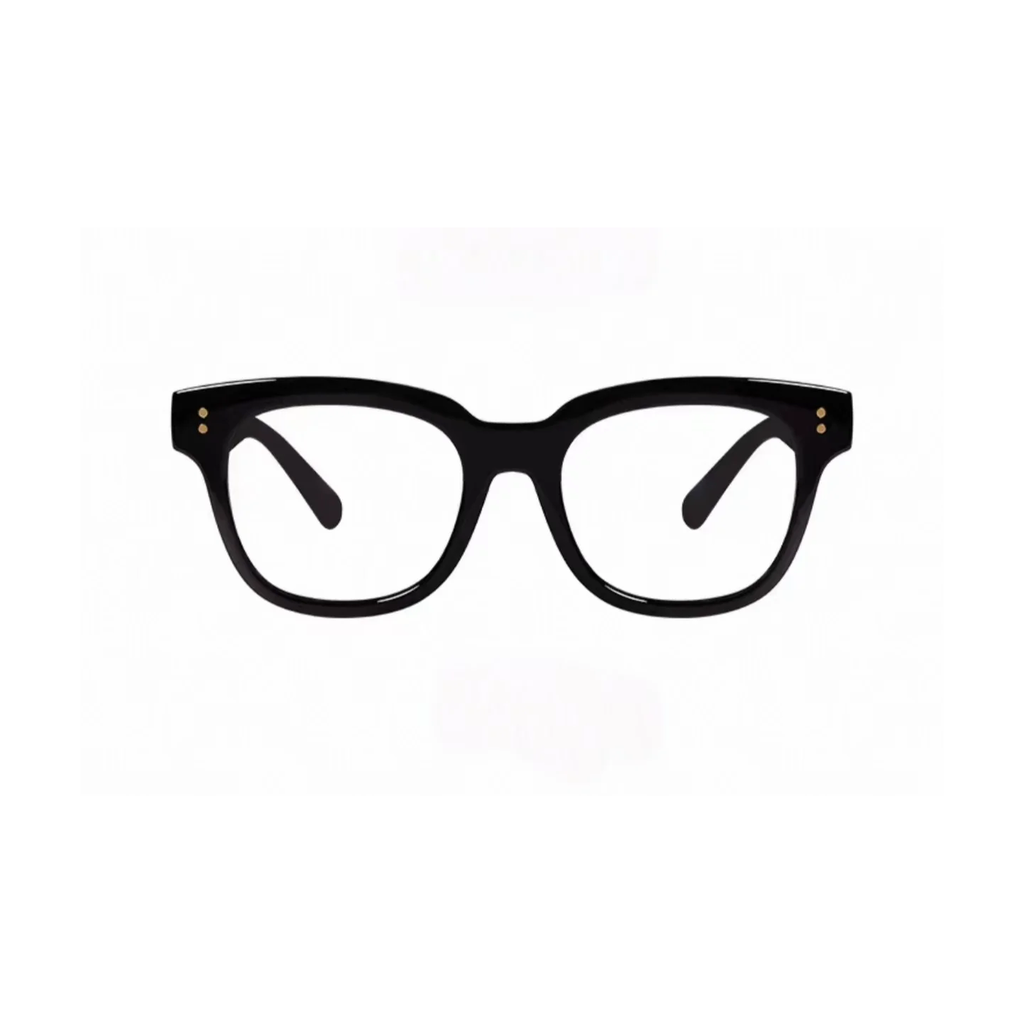 Black eyeglass frame, front product view