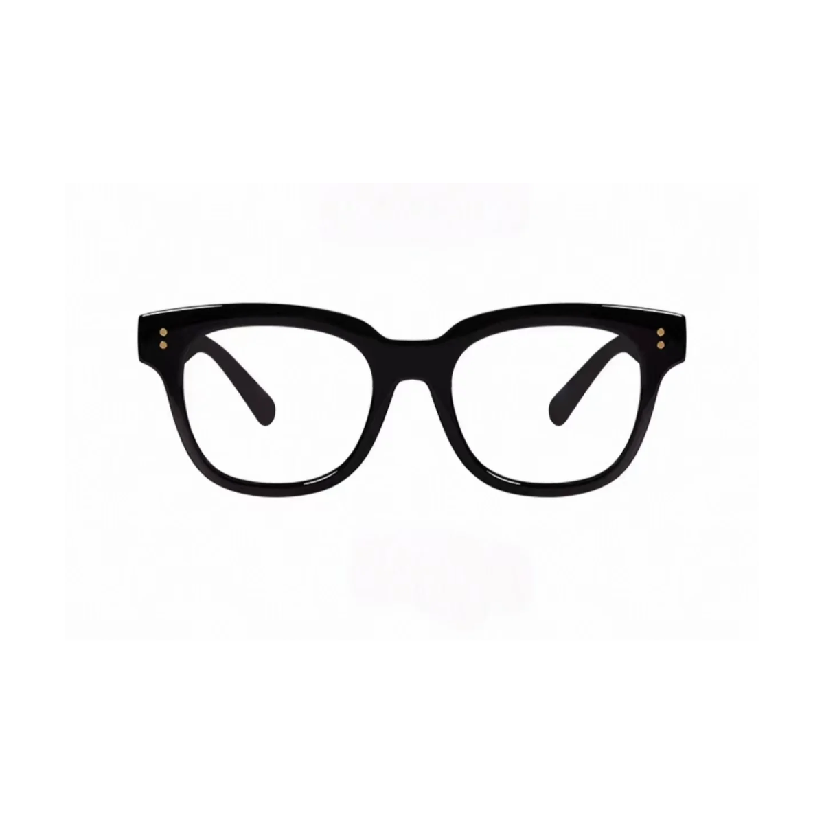 Black eyeglass frame, front product view