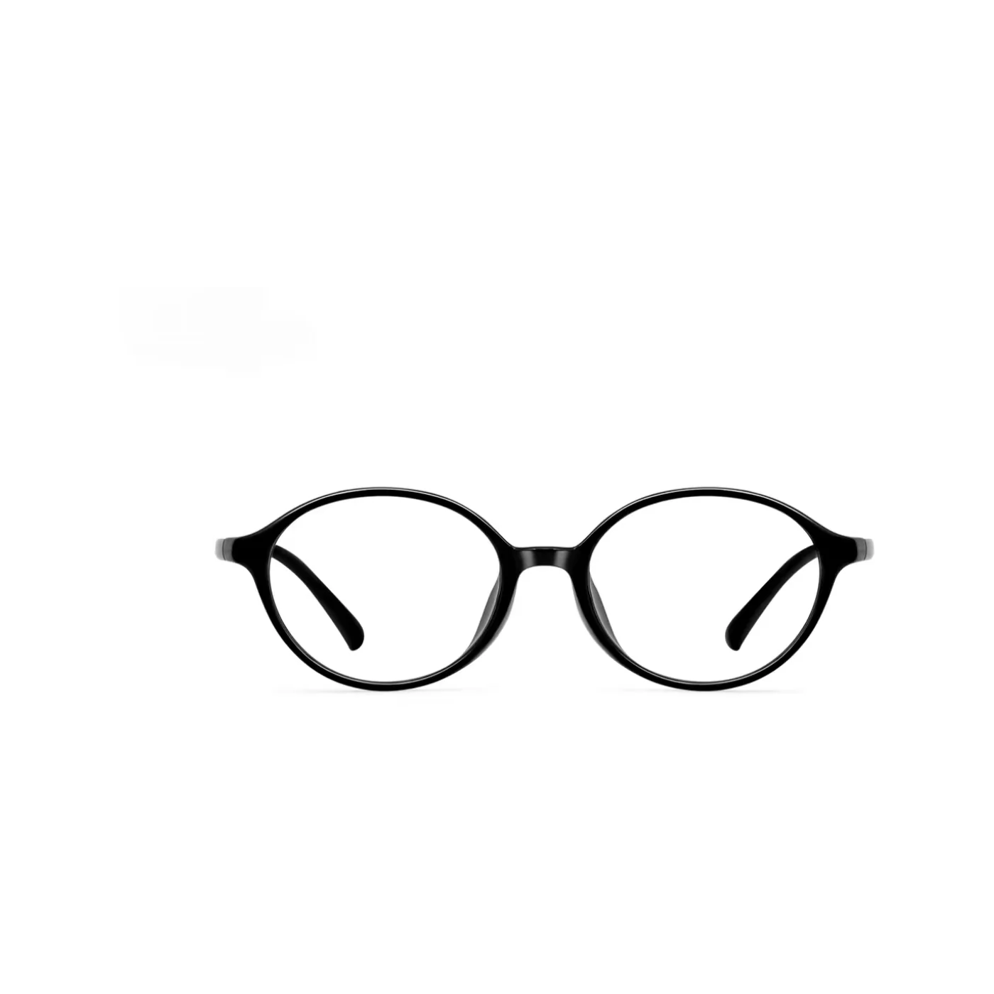 Glossy Black eyeglass frame, front product view