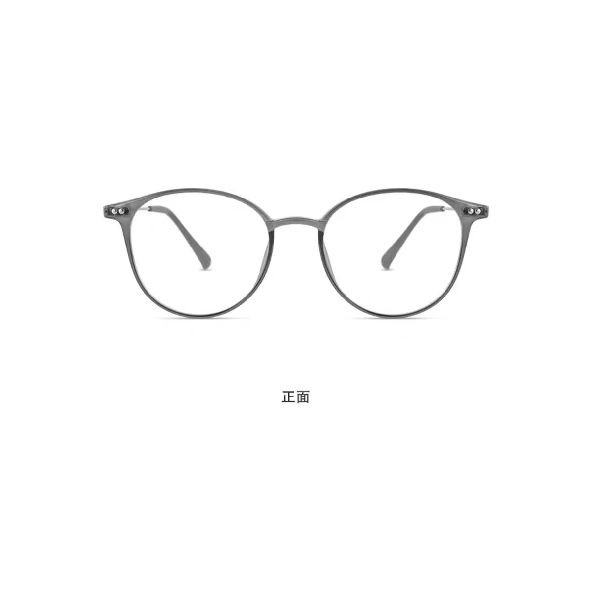 Crystal Gray eyeglass frame, front product view