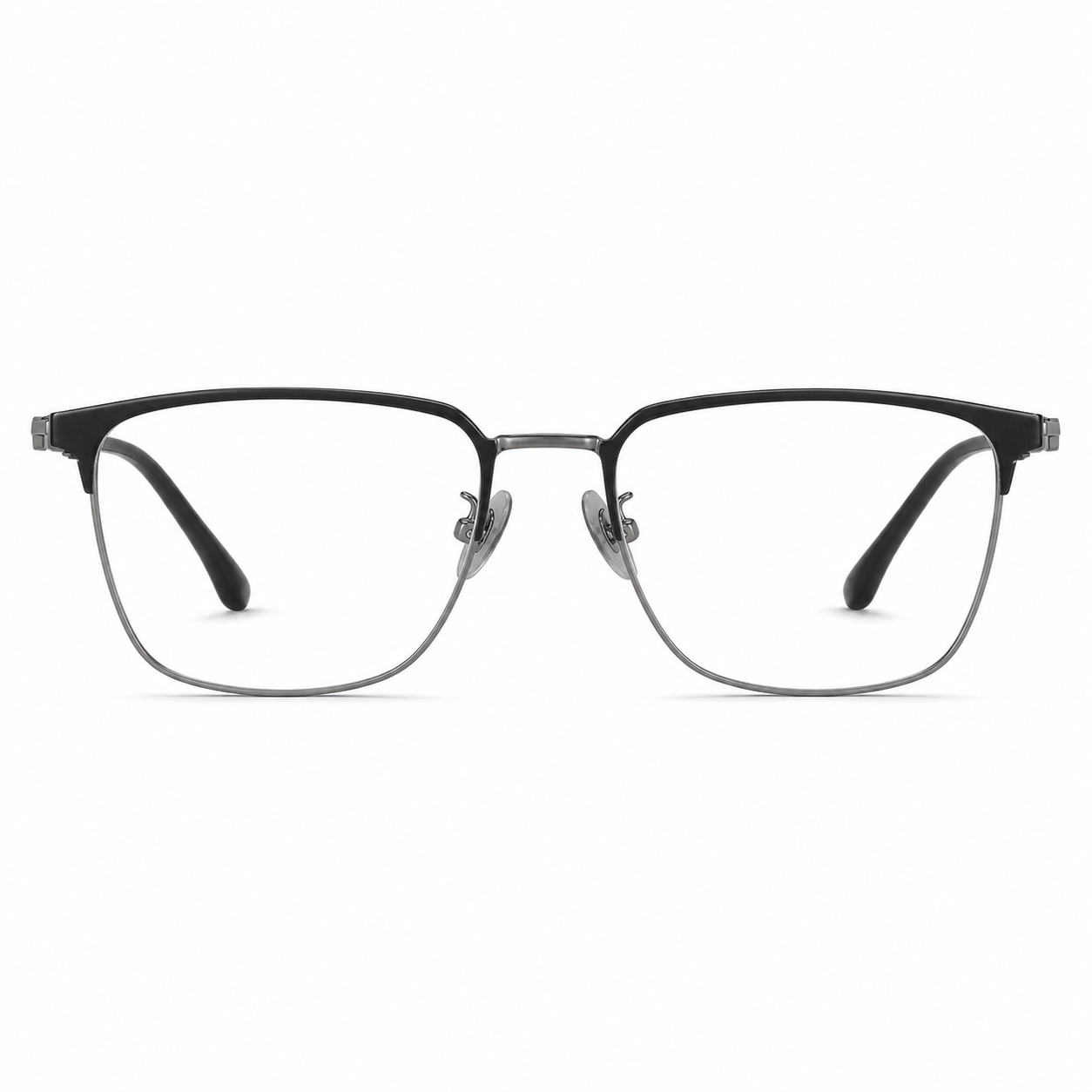 Black/Gunmetal eyeglass frame, front product view