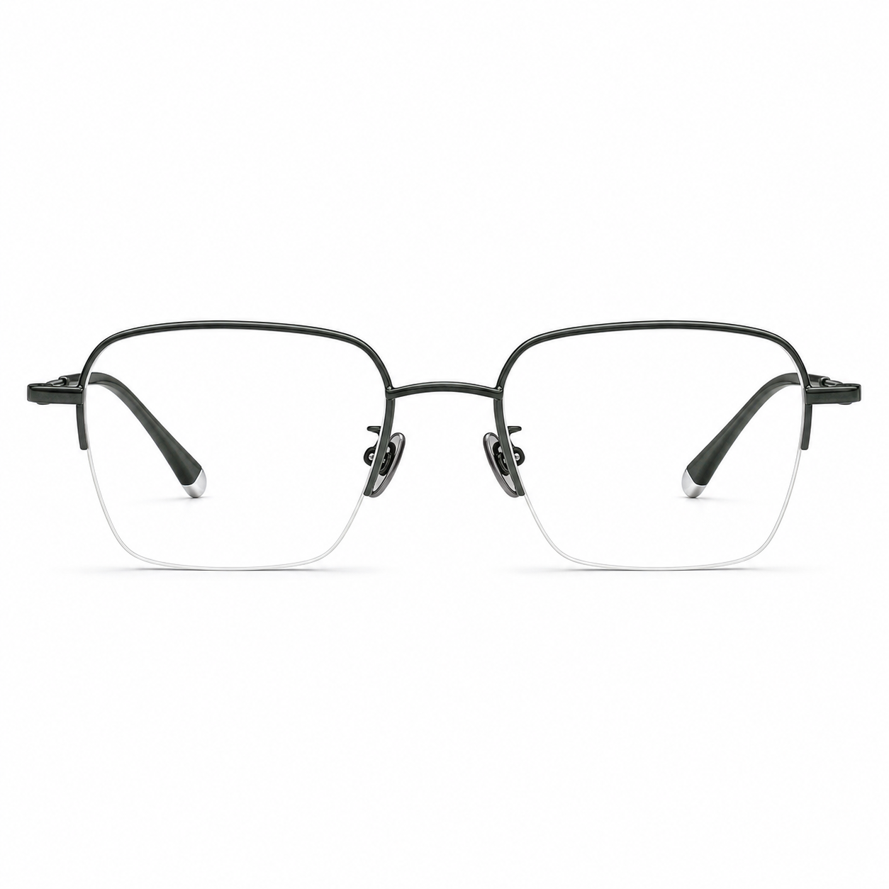Gunmetal Green eyeglass frame, front product view