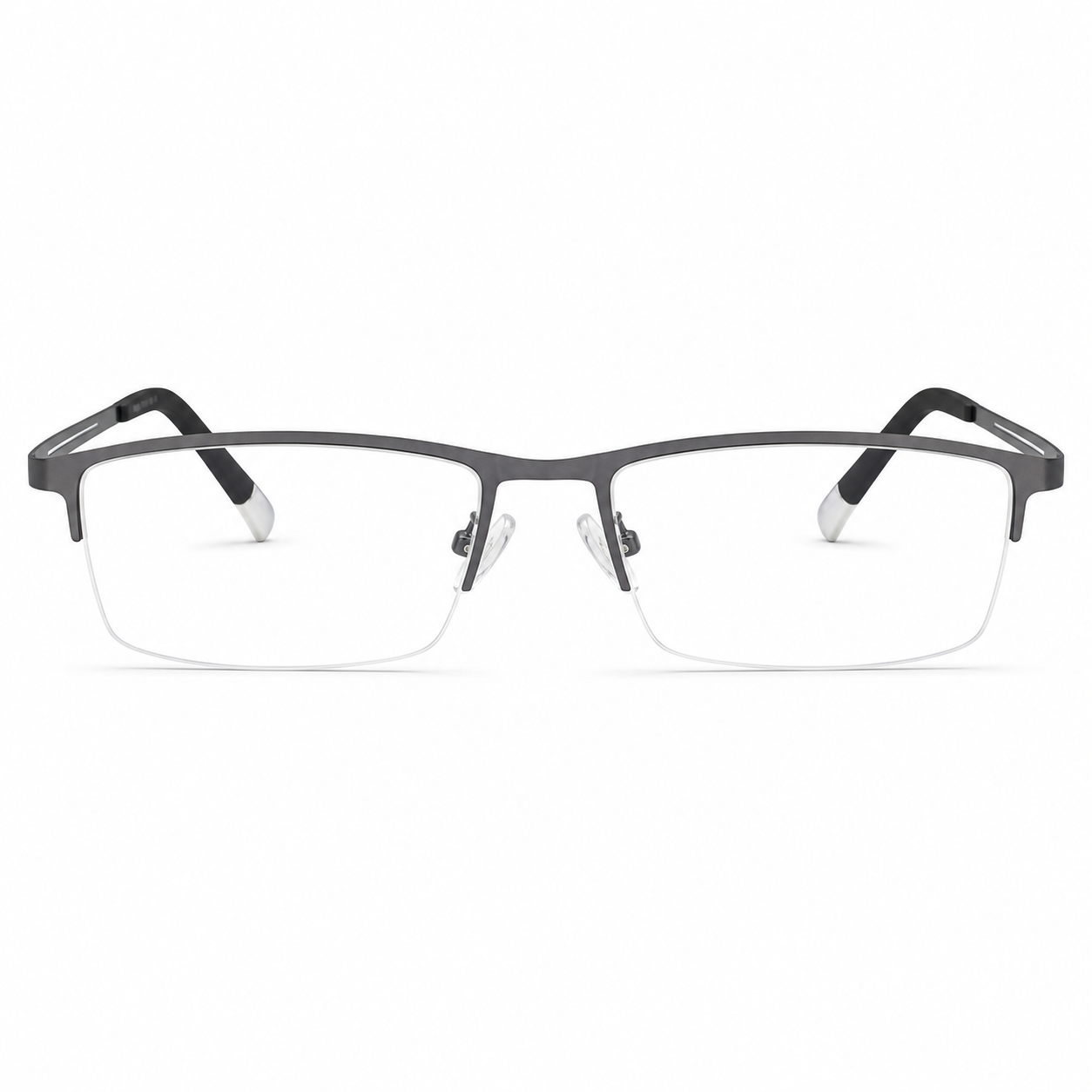 Gunmetal eyeglass frame, front product view
