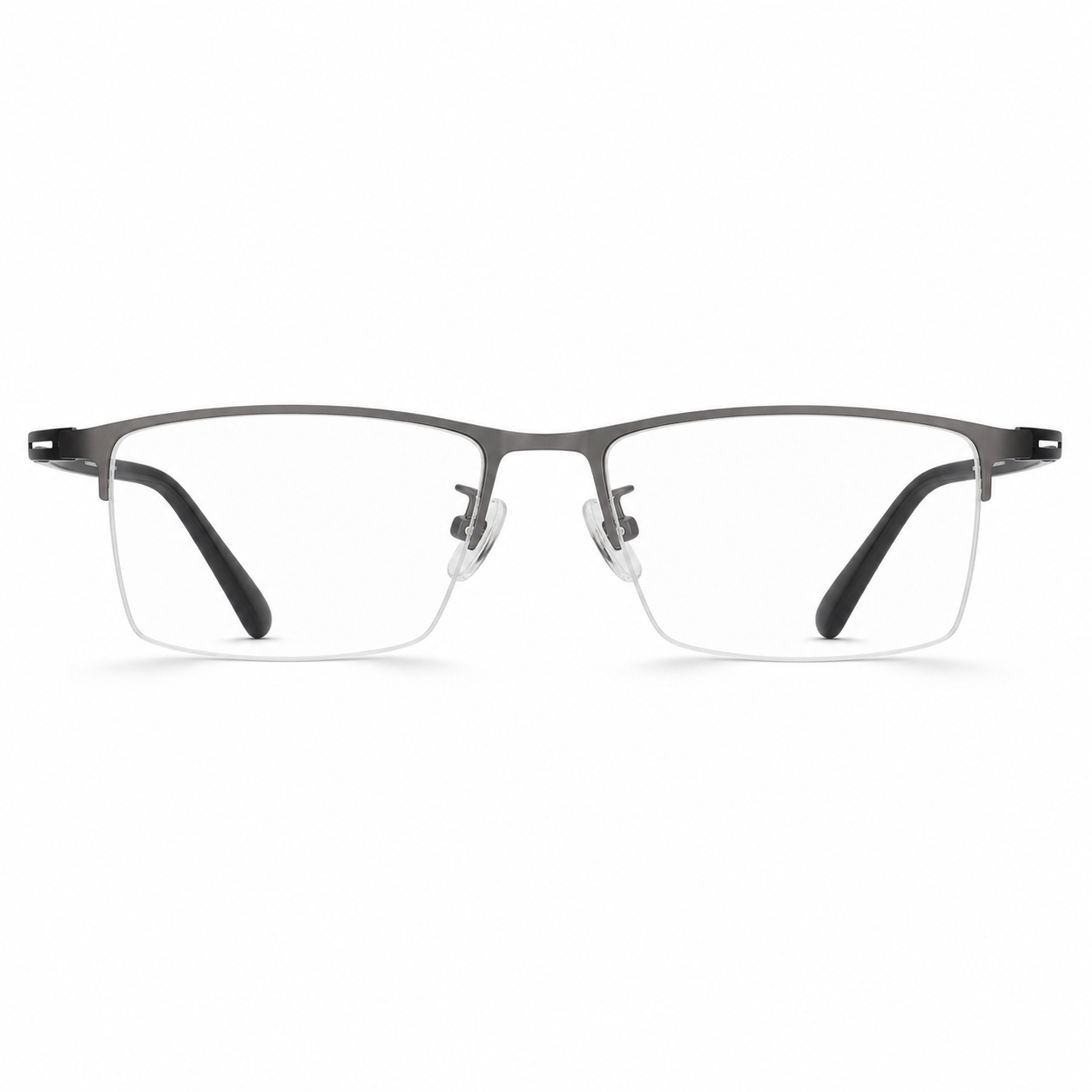Gunmetal eyeglass frame, front product view