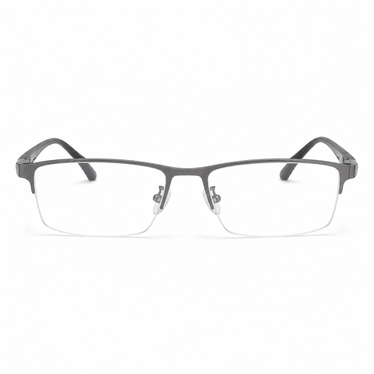 Gunmetal eyeglass frame, front product view