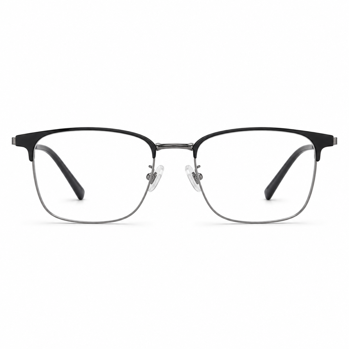 Black/Gunmetal eyeglass frame, front product view