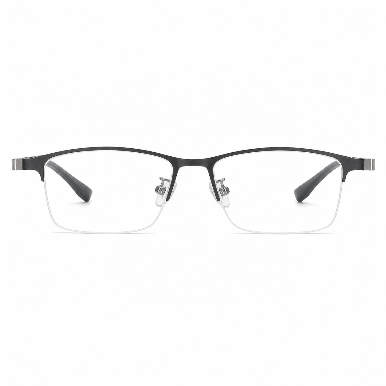 Black/Gunmetal eyeglass frame, front product view